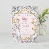 Vintages Viktorianisches Tee-Party Einladung (Stehend Vorderseite)