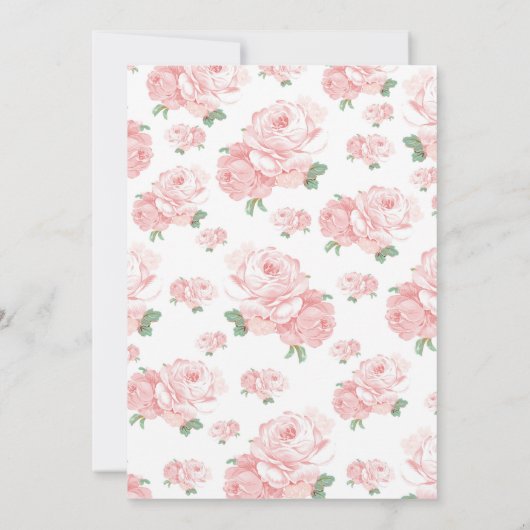 Vintages Viktorianisches Tee-Party Einladung (Rückseite)