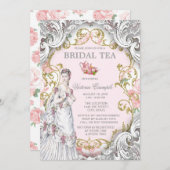 Vintages Viktorianisches Tee-Party Einladung (Vorne/Hinten)