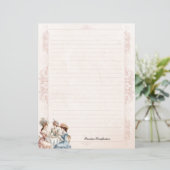 Vintages Viktorianisches Teevorlagenpapier (Stehend Vorderseite)