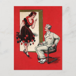 Vintages Viktorianisches Teufelsmädchen Postkarte