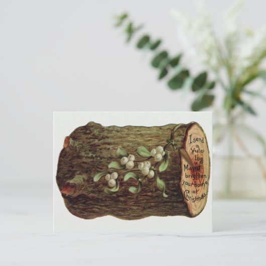 Vintages Viktorianisches Weihnachten Weihnachten Postkarte (Stehend Vorderseite)