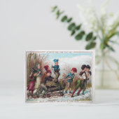 Vintages Viktorianisches Weihnachten Weihnachten Postkarte (Stehend Vorderseite)