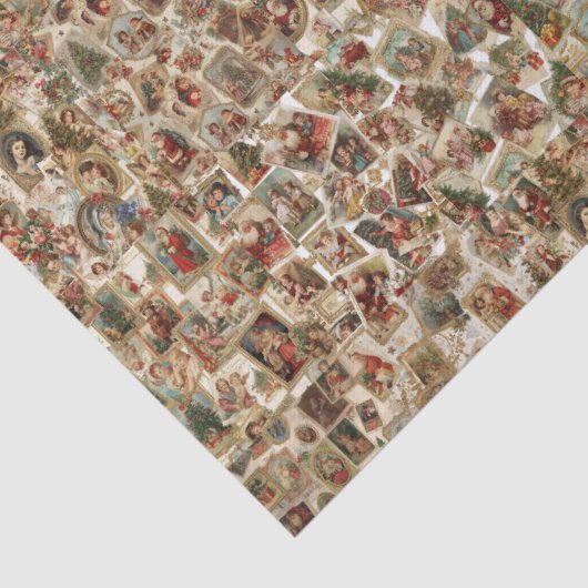 Vintages Viktorianisches WeihnachtsCollage | Retro Seidenpapier (Detail)