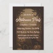 Vintages Viktorianisches Witchcraft-Halloween-Part Einladung (Rückseite)
