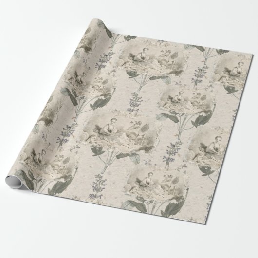 Vintages Viktorianisches Wrapping Paper Geschenkpapier (Ungerollt)