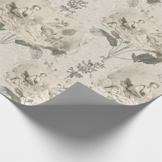 Vintages Viktorianisches Wrapping Paper Geschenkpapier (Ecke)