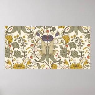 Vintages Vintages, florales Muster. Retro-Plan Poster