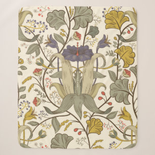 Vintages Vintages, florales Muster. Retro-Plan Sherpadecke