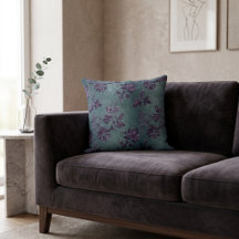 Vintages Violet-Floral Damask Grünes graues Muster