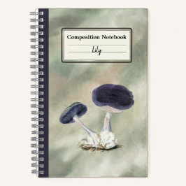 Vintages Violet Webcap Pilz Personalisiert Comp Notizblock