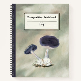 Vintages Violet Webcap Pilz Personalisiert Comp Notizblock