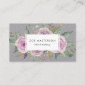 Vintages Violett Visitenkarte (Vorderseite)