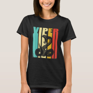 Vintages Viper T-Shirt Schlange Retro für Männer F