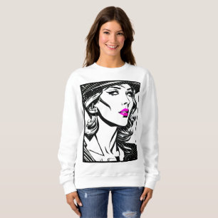 Vintages Vixen: Filmnoir Pop Art Sweatshirt