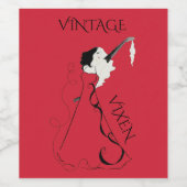 Vintages Vixen-Weinetikett Weinetikett (Einzelnes Label)
