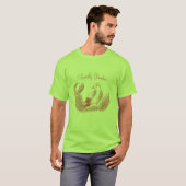 Vintages Vogel & Blume T-Shirt - Romantischer Mono (Vorne ganz)