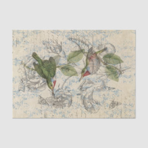 Vintages Vogel-Collagen-Seidenpapier Seidenpapier