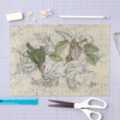 Vintages Vogel-Collagen-Seidenpapier Seidenpapier (Handwerk)