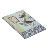 Vintages Vogel… Notizbuch Notizblock (Rechte Seite)
