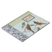 Vintages Vogel… Notizbuch Notizblock (Linke Seite)