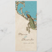 Vintages Vogel-Robins Ei-Blau, Menükarte (Rückseite)