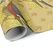 Vintages Vogel-Verpackungs-Papier Geschenkpapier (Rolleneckpunkt)