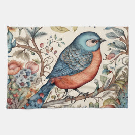 Vintages Vogeldesign - Skandinavien Geschirrtuch