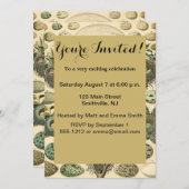 Vintages Vogeleier Nest Malereieier Einladung (Vorne/Hinten)