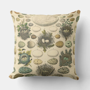 Vintages Vogeleier Nest Malereieier Kissen