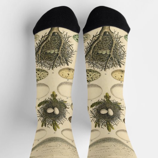 Vintages Vogeleier Nest Malereieier Socken (Oben)