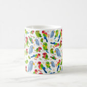 Vintages Vogelmuster, farbenfrohe Muster Kaffeetasse (Mittel)