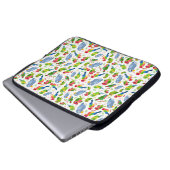 Vintages Vogelmuster, farbenfrohe Muster Laptopschutzhülle (Vorne Knopf)
