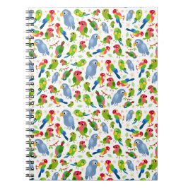 Vintages Vogelmuster, farbenfrohe Muster Notizblock