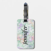 Vintages Vogelmuster Gepäckanhänger (Rückseite vertikal)