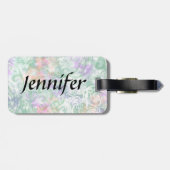 Vintages Vogelmuster Gepäckanhänger (Rückseite horizontal)