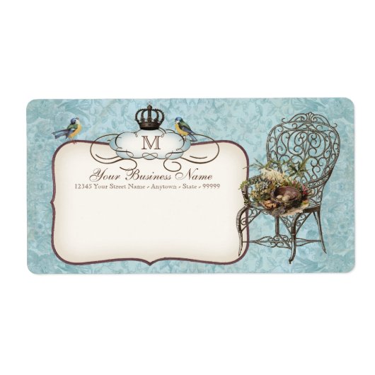 Vintages Vogelnest im Stuhl, Einladung zur Hochzei (Vorne)