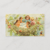 Vintages Vogelnest-Party Visitenkarte (Rückseite)