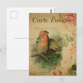 Vintages Vogelparadies Postkarte (Vorne/Hinten)