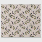 Vintages Vogelschutzpapier Geschenkpapier (Flach)