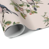 Vintages Vogelschutzpapier Geschenkpapier (Rolleneckpunkt)