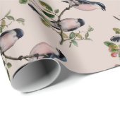 Vintages Vogelschutzpapier Geschenkpapier (Rolleneckpunkt)