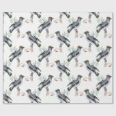 Vintages Vogelschutzpapier Geschenkpapier (Flach)