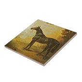 Vintages Vollblutpferd Fliese (Seite)