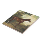 Vintages Vollblutpferd Fliese (Seite)