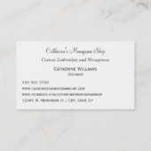 Vintages Vorhang Tassle Visitenkarte (Rückseite)