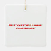 Vintages VR & Gaming Weihnachten Keramikornament (Rückseite)