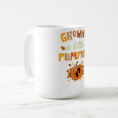 Vintages Wachsen eines kleinen Kürbiskreider Ernte Kaffeetasse (Vorderseite Links)