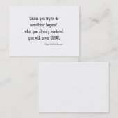 Vintages Wachstums-Beherrschungs-Zitat Emerson Visitenkarte (Vorne/Hinten)