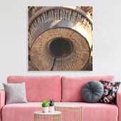 Vintages Wagenrad Rustikales Foto Leinwanddruck (Insitu (Wohnzimmer))
